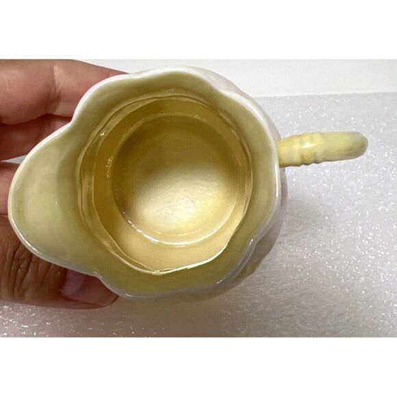 Vintage Belleck Cobb Tulip Luster Vase, Luster Yellow Ribbon Creamer, Sugar Bowl - Picture 13 of 14